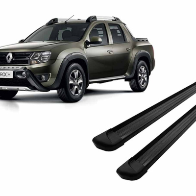 Estribos planos negros Oroch 